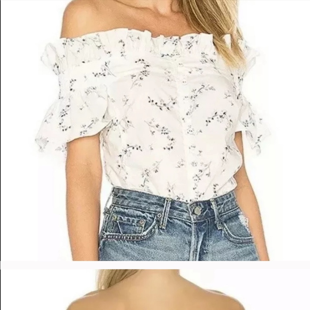 REBECCA TAYLOR Francine Floral sz O Top